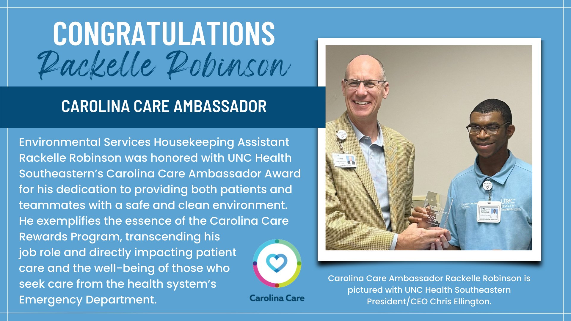 Carolina Care Award Jan 2024